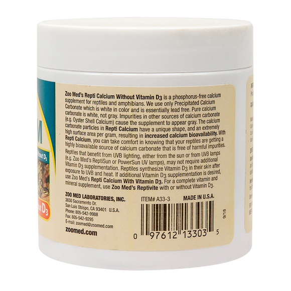 Zoo Med Repti Calcium without Vitamin D3 Reptile Supplement - Vitamins & Supplements 2