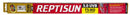 Reptisun UVB light bulb with red and white text on a black background