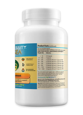 Product Facts - Directions to use for Zoo Necessity Eye-SEA Vision Supplement Capsules for Pets
