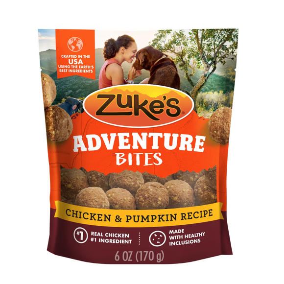 Zuke’s Adventure Bites Dog Treats (6 oz) - Chicken & Pumpkin Recipe - Dog Treats 1