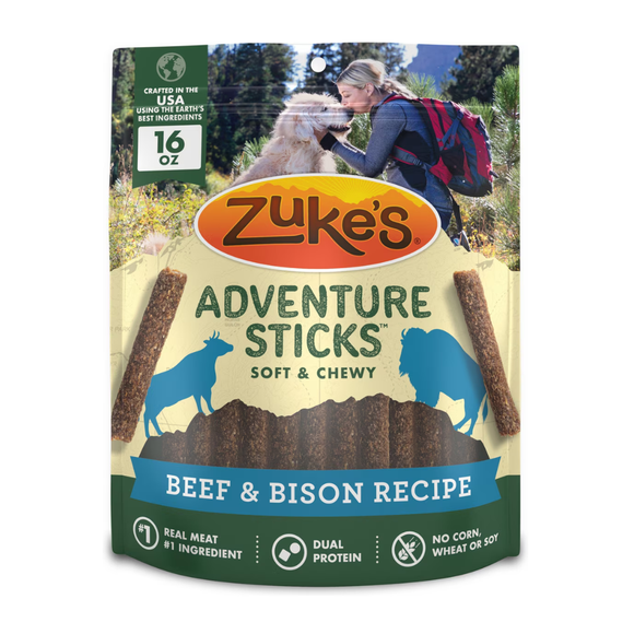 Zuke’s Adventure Sticks Soft & Chewy Recipe - Beef & Bison / 16 oz - Dog Treats 8