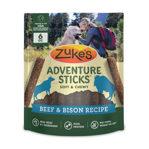 Zuke’s Adventure Sticks Soft & Chewy Recipe - Beef & Bison / 6 oz - Dog Treats 1