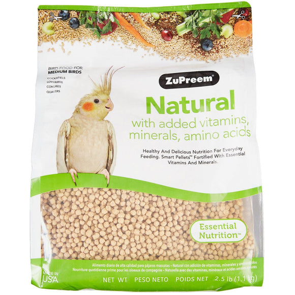 ZuPreem Natural Bird Food Cockatiels, 2-lb