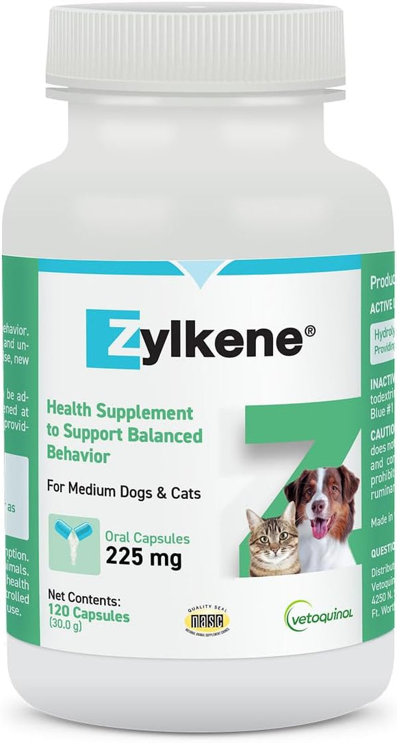 Zylkene Calming Capsules - 225mg - 120 Capsules - Dog Supplements & Vitamins 5