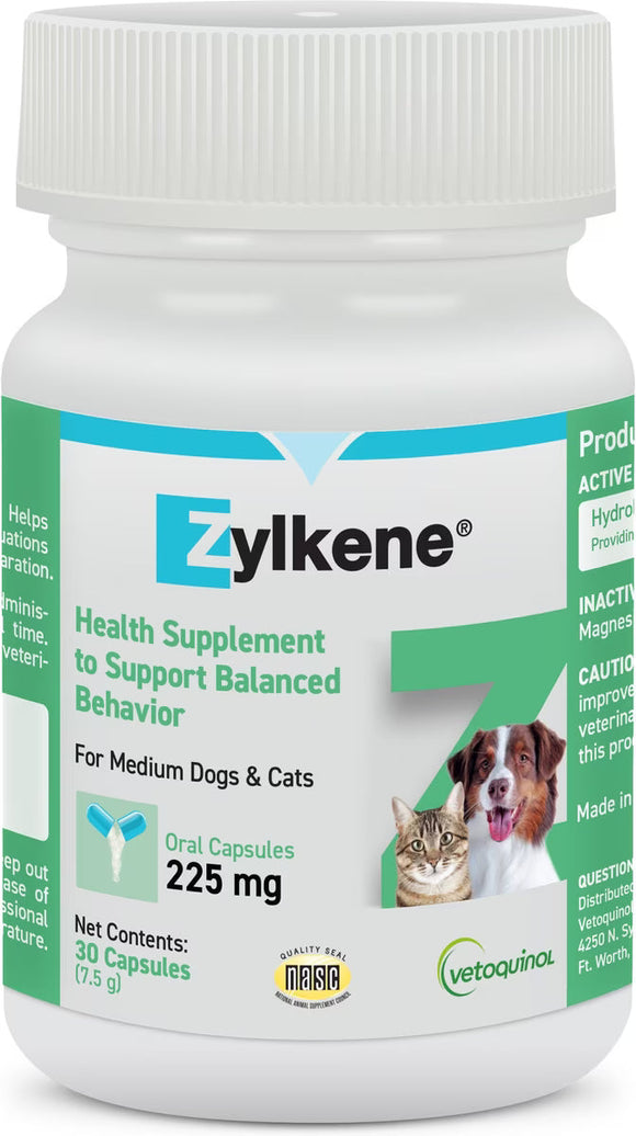 Zylkene Calming Capsules - 225mg - 30 Capsules - Dog Supplements & Vitamins 3