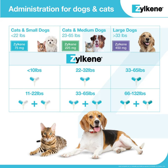 Zylkene Calming Capsules - 225mg - Dog Supplements & Vitamins 9