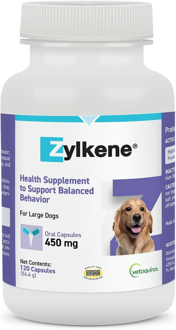 Zylkene Calming Capsules - 450mg - 120 Capsules - Dog Supplements & Vitamins 5