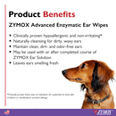 Zymox Advanced Enzymatic Ear Wipes for Dogs & Cats - 100 Count -Benefits