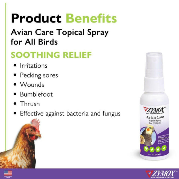 Zymox Avian Care Topical Skin Care Solution for Birds - Product Benefits