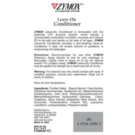 Zymox Enzymatic Leave-On Conditioner for Dogs & Cats -  Directions and Ingredients
