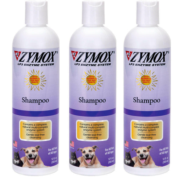 Zymox Enzymatic Pet Shampoo for Dogs & Cats - 12-oz - 3pack