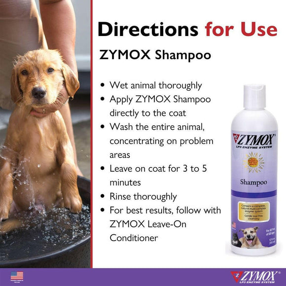 Zymox Enzymatic Pet Shampoo for Dogs & Cats - Directions for use