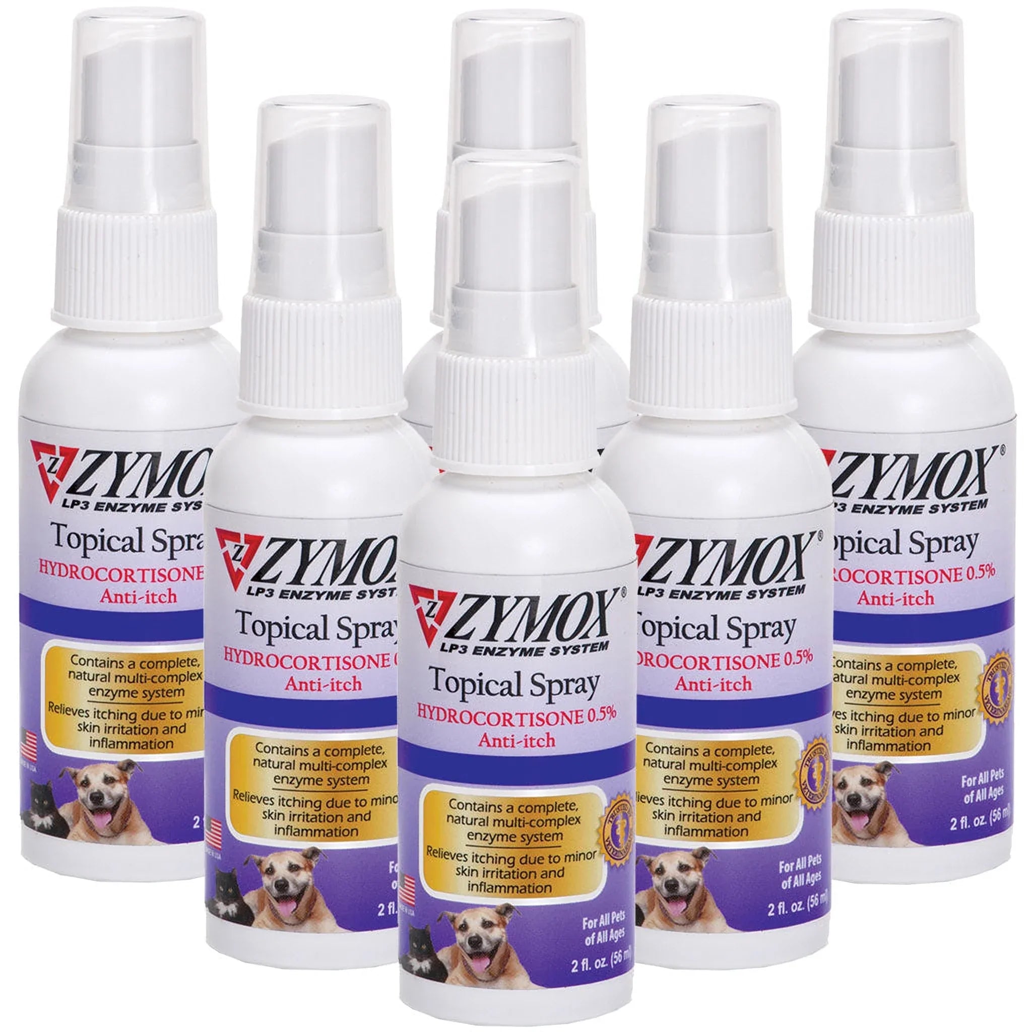 Zymox Enzymatic Itch Relief Hydrocortisone Spray for Dogs & Cats