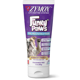Zymox Funky Paws Cream for Dogs & Cats, Fragrance Free, 3.3-oz