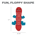 Outward Hound Fire Biterz Lizard 2 Squeaker Red Dog Toy (Medium)