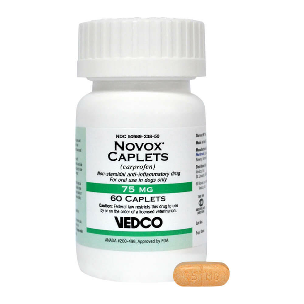 Novox (Carprofen) Caplets, 75 mg