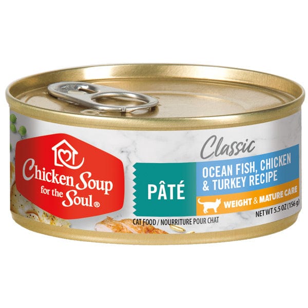 Chicken Soup For The Soul Weight & Mature Recipe with Ocean Fish, Chicken & Turkey Canned Cat Food