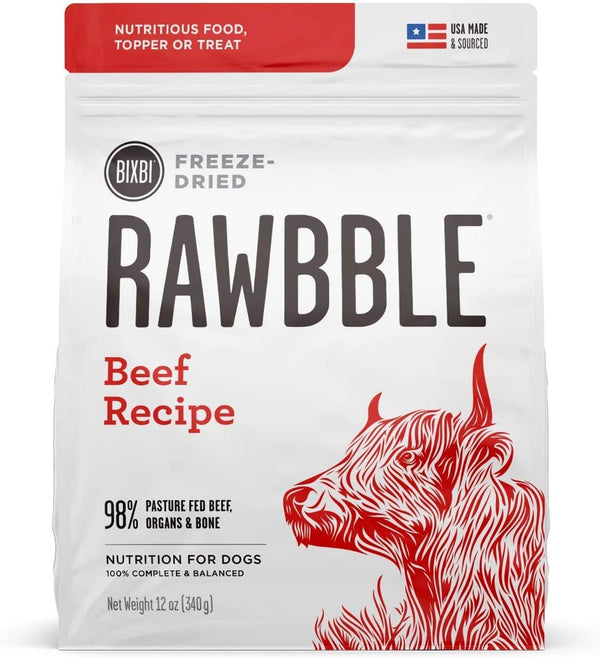 Bixbi Rawbble Freeze-Dried Dog Food, Beef Recipe