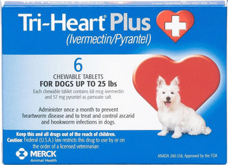 Tri-Heart Plus for Dogs up to 25 lbs (6 Chewable Tablets)