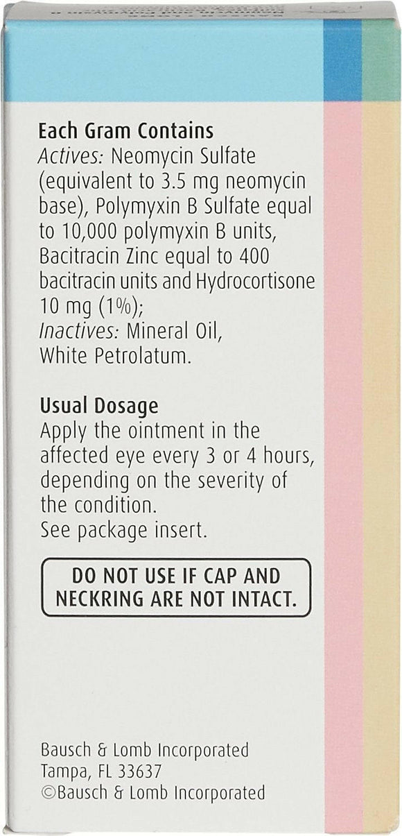 Neo/poly/bac with Hydrocortisone Ophthalmic Ointment (3.5 g)