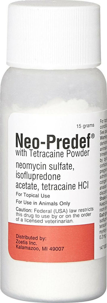 neo predef with tetracaine powder