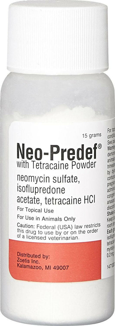 neo predef with tetracaine powder