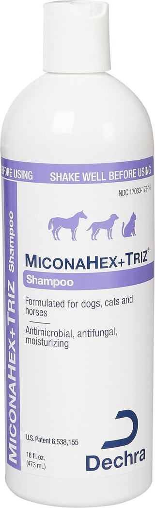Veterinary shampoo miconahex+triz designed for dogs
