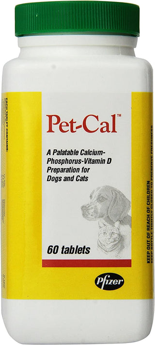 Pet-Cal Supplement For Dogs and Cats (60 tablets)