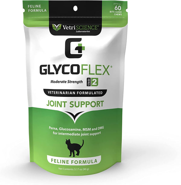 VetriScience GlycoFlex Stage 2 Bite-Sized Chews for Cats (60 soft chews)