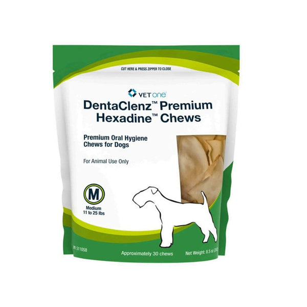 DentaClenz Premium Hexadine Chews for Dogs, Medium (30 count)
