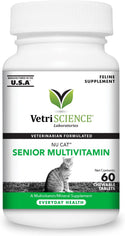 VetriScience NuCat Senior Multivitamin for Cats (60 chewable tablets)