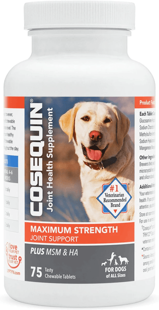 Cosequin® Maximum Strength Plus MSM & HA Joint Health Supplement (75 chewable tablets)