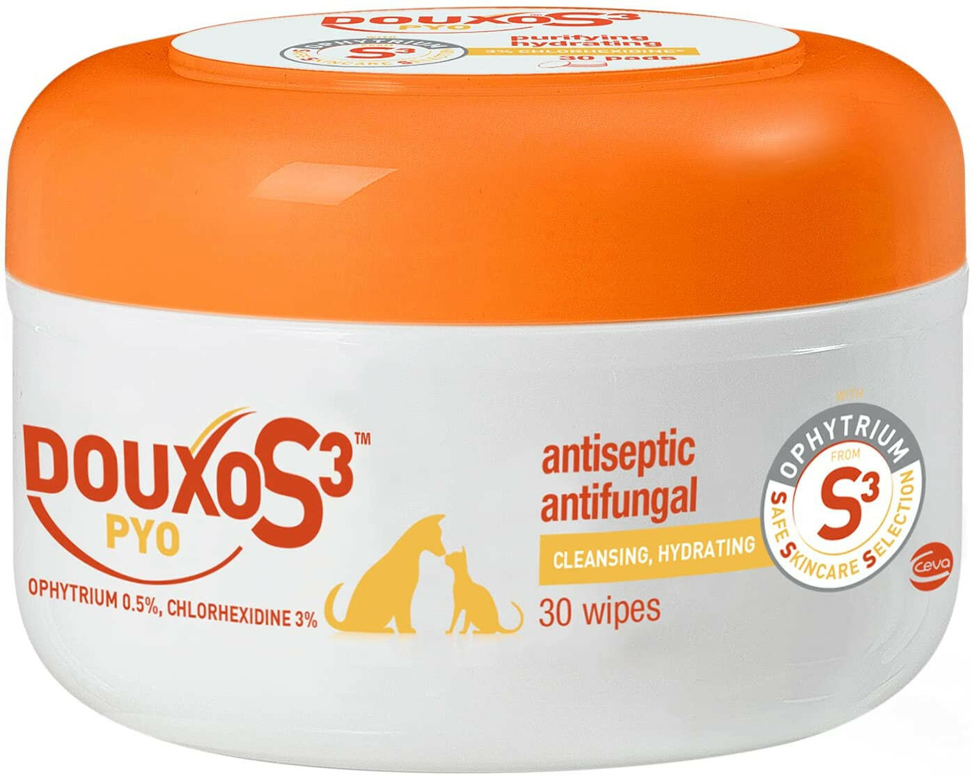 Douxo S3 PYO Antiseptic Antifungal Wipes (30 count)