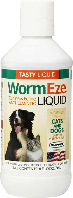 WormEze Canine and Feline Anthelmintic Liquid (8 oz)