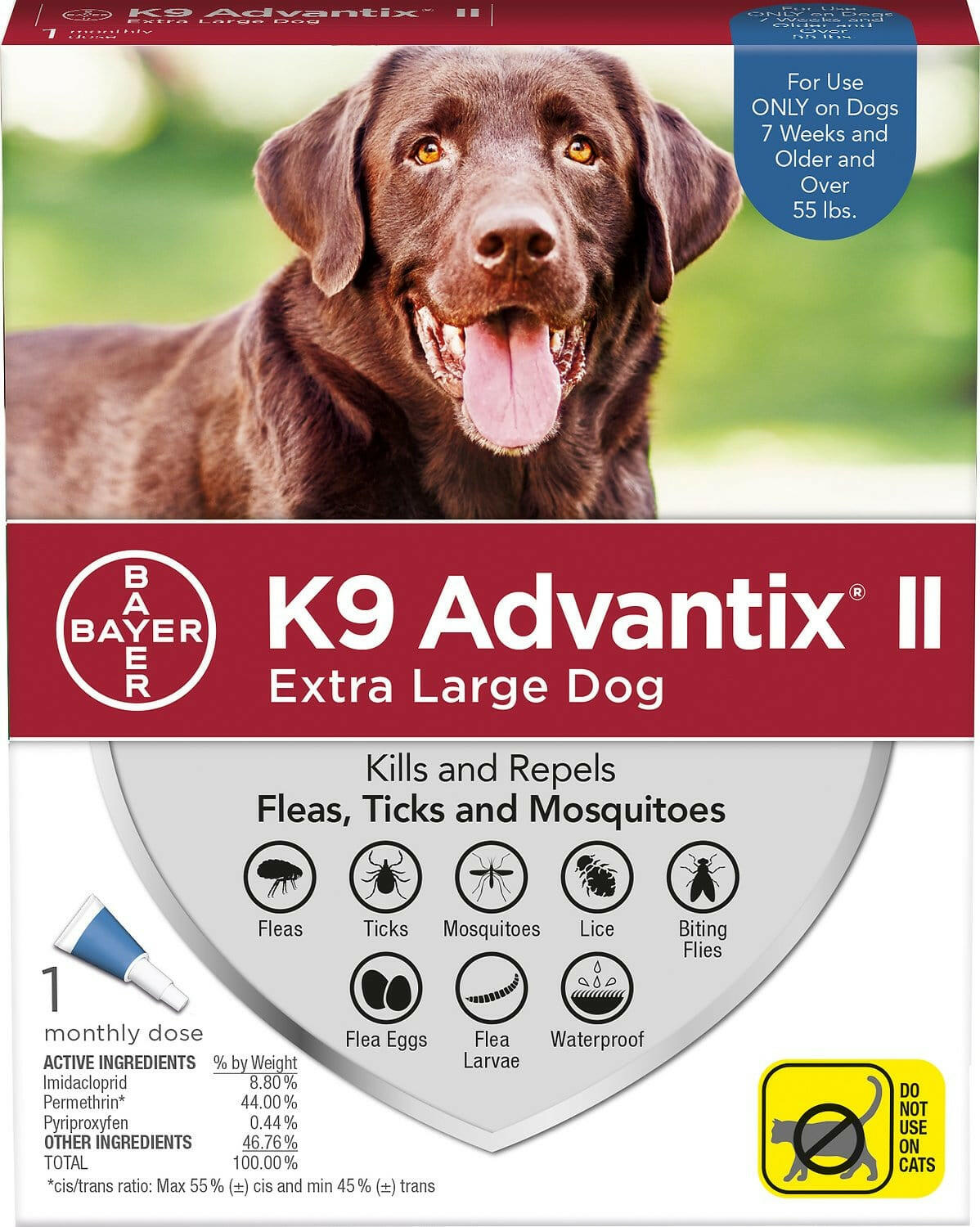 K9 Advantix II for Extra Large Dogs (over 55 lbs) Blue Box