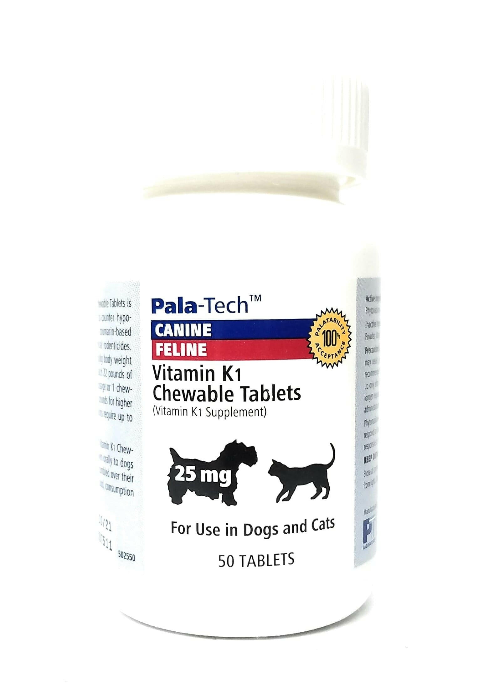 Vitamin K1 25mg (50 chewable tablets)