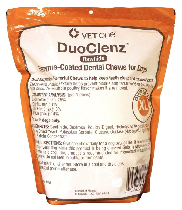 DuoClenz Rawhide, Enzyme-Coated Dental Chews for Dogs, Medium (30 ct)