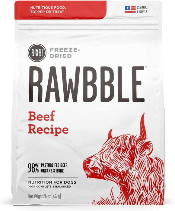 Bixbi Rawbble Freeze-Dried Dog Food, Beef Recipe
