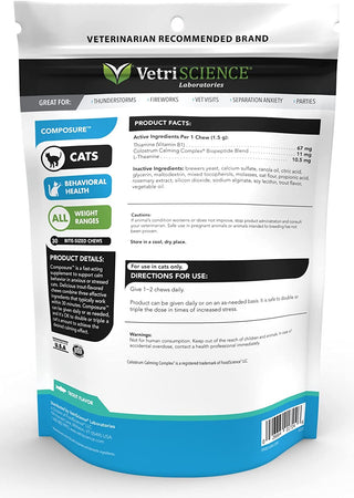 VetriScience Composure Calming Supplement for Cats (30 soft chews) Trout Flavor