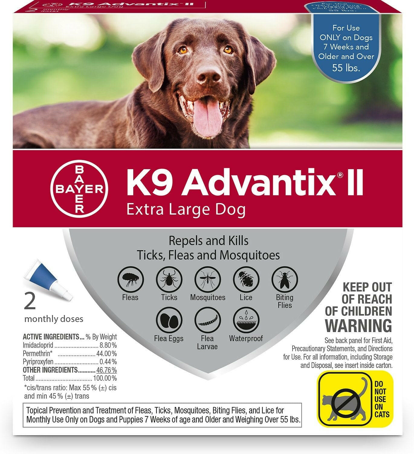 K9 Advantix II for Extra Large Dogs (over 55 lbs) Blue Box