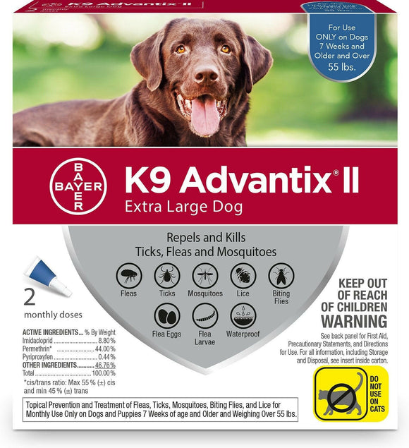 K9 Advantix II for Extra Large Dogs (over 55 lbs) Blue Box