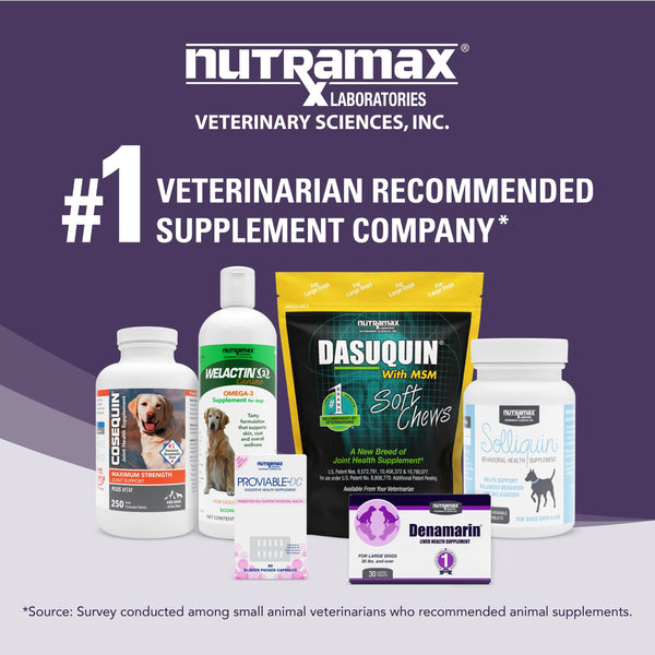 Nutramax Denamarin Liver Health Supplement for Medium Dogs - With S-Adenosylmethionine (SAMe) and Silybin, 30 Tablets