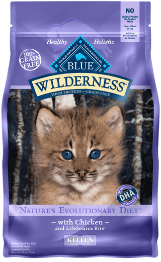 Blue Buffalo Wilderness Kitten High-Protein Grain-Free Chicken Recipe Dry Cat Food