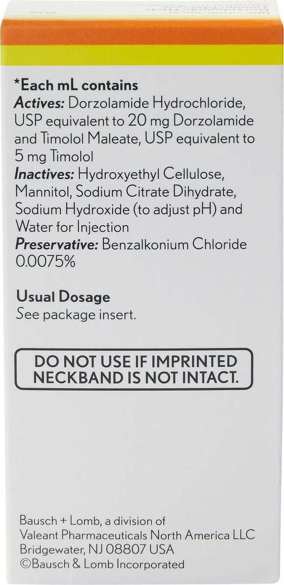 Dorzolamide-Timolol Ophthalmic Solution (10ml)