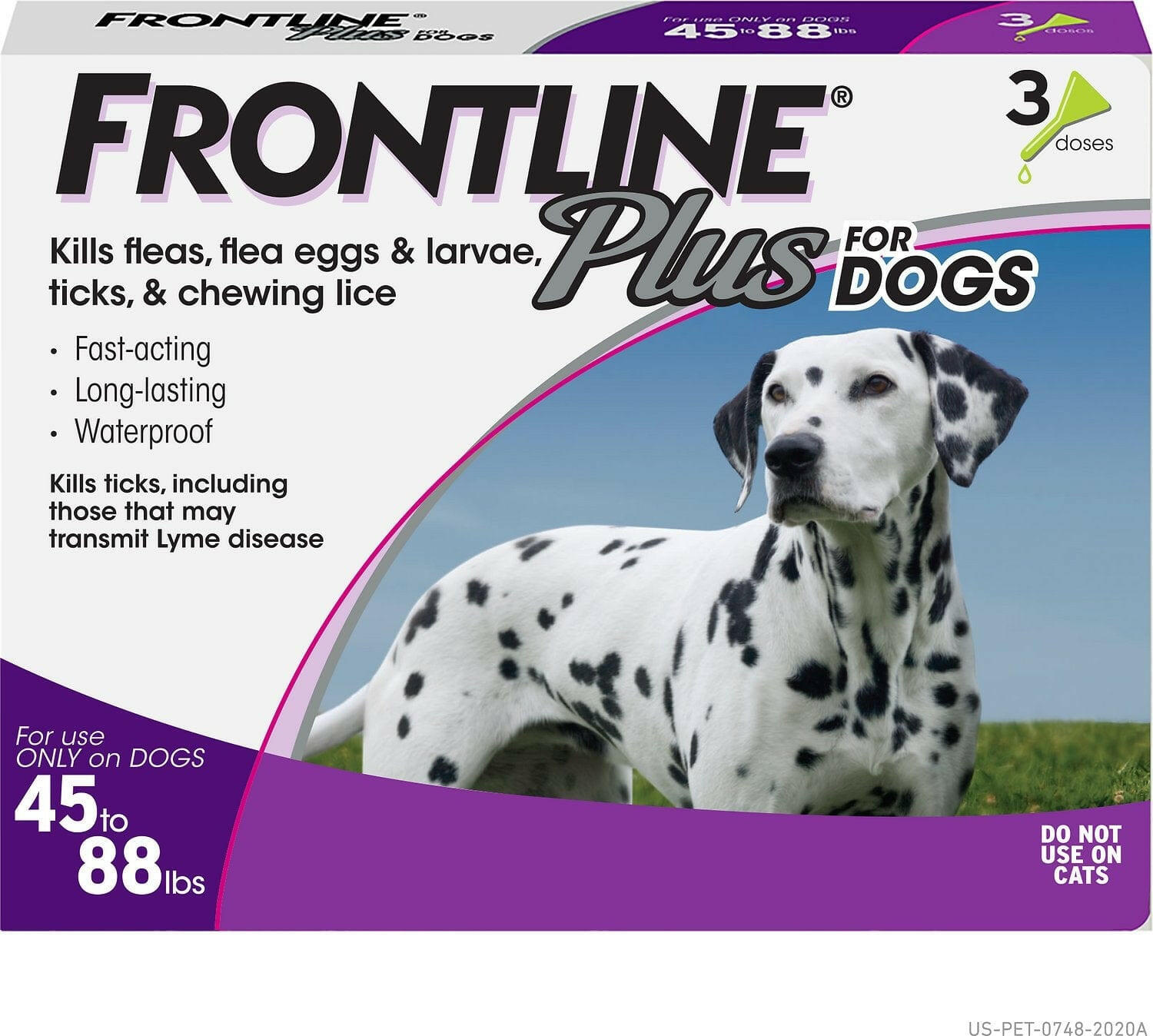 Frontline Plus for Large Dogs (45-88 lbs) Purple Box