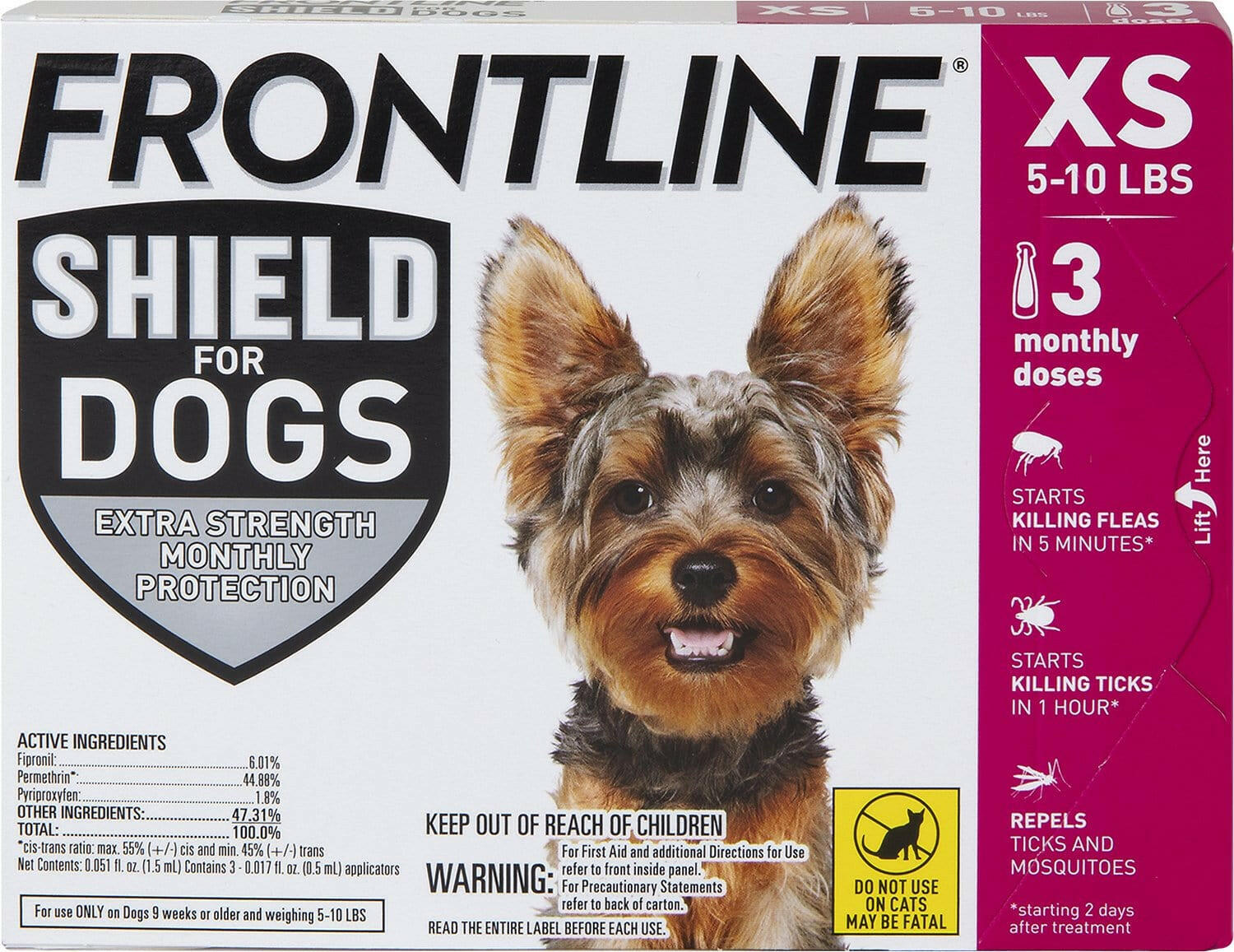 Frontline Shield for Extra Small Dogs (5-10 lbs)