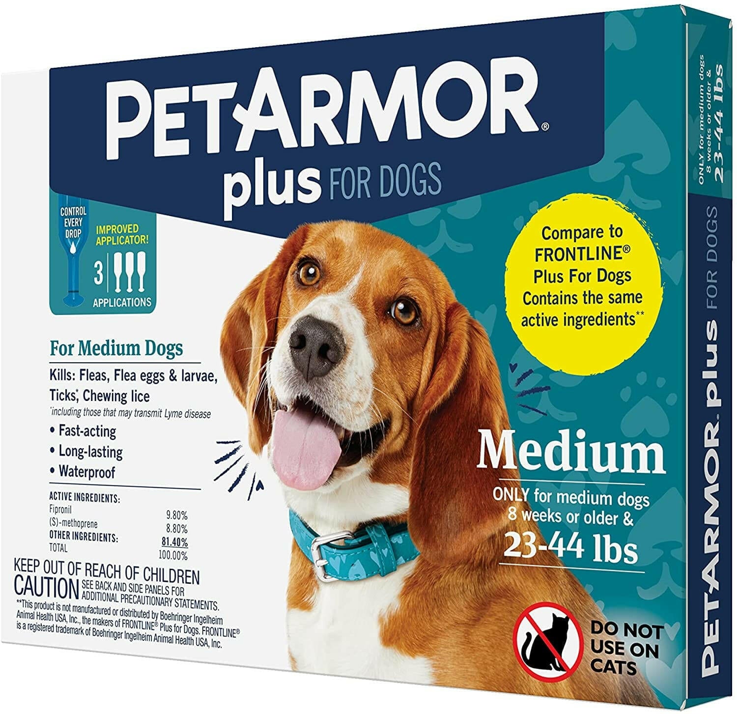 PetArmor Plus Flea & Tick Spot Treatment for Dogs, 23-44 lbs