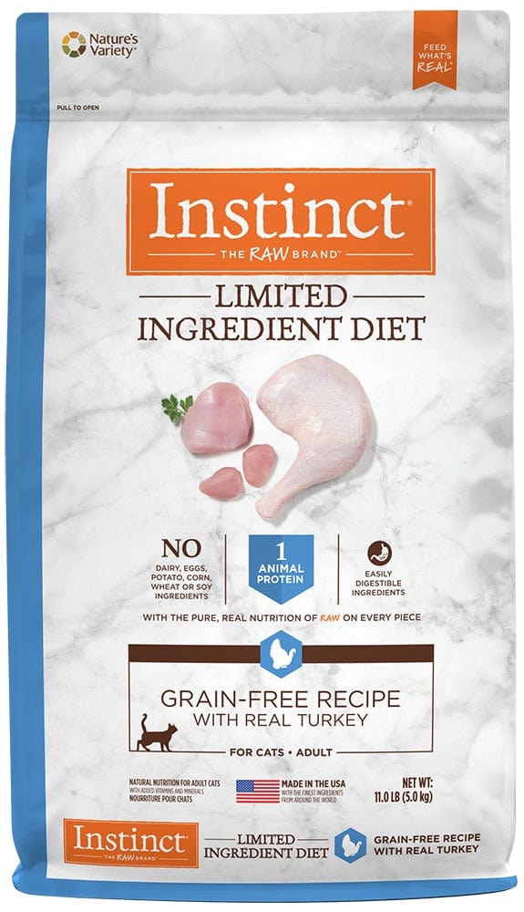 Instinct Limited Ingredient Diet Adult Grain Free Recipe with Real Turkey Natural Dry Cat Food