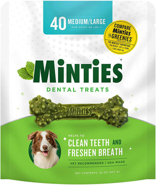 VetIQ Minties Medium/Large Dental Bone Dog Treats