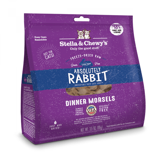 Stella & Chewy's Absolutely Rabbit Dinner Morsels Grain Free Freeze Dried Raw Cat Food